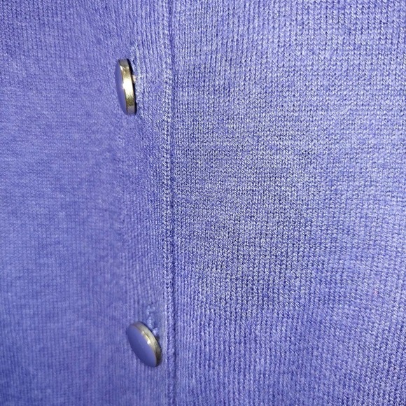 BANANA Republic Blue Cardigan Sweater, Button Front, 3/4 Sleeves, XS - Picture 3 of 8